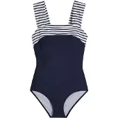 Bonprix Shapingbaddräkt mörkblå / vit