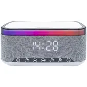 Denver Klockradio med bluetooth och trådlös ladding - Grå