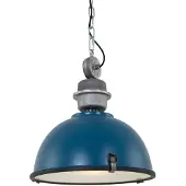 Steinhauer Hänglampa Bikkel, dimbar, Blå, Vardagsrum / matsal, Metall, Industriell design, Pendellampa