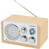 Denver Denver: Radio FM AM AUX Analog inställning TR-63LW Ljust trä
