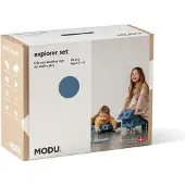 Modu Explorer Set - 20 Delar - 55x40x20 cm - Deep Blue/Sky Blue - - One Size - Tumlingdjur