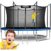 Neo-Sport Trädgårdstrampolin NS-13W241 med innät 13 FT 404 cm