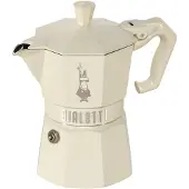 Bialetti Moka Exclusive, Mokabryggare, Gräddvit, Gjuten aluminium, 3 koppar, Termoplast, 1 styck