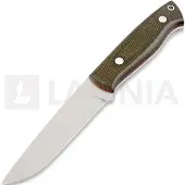 Brisa Trapper 115 Elmax kniv, Flat, Micarta, grön