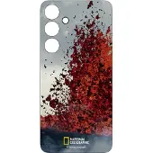 Samsung Haainc NATIONAL GEOGRAPHIC Volcano Flipsuit Card till Galaxy S24-serien Red