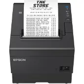 Epson TM T88VII (132) - Kvittoskrivare - termisk linje - Rulle (7,95 cm) - 180 x 180 dpi - upp till 500 mm/sek - USB 2.0, USB 2.0-värd, LAN, PoweredUSB - kniv - svart