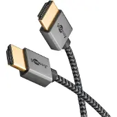Goobay Plus Slim höghastighets HDMI-kabel med Ethernet - 1m