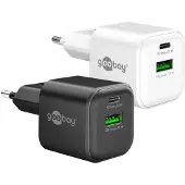 Goobay 20 W USB-C PD GaN dubbel snabbladdare vit