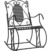 vidaXL Gungstol 84 cm Svart Stål 318830