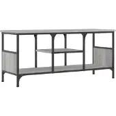 vidaXL Tv-bänk grå sonoma 100x35x45 cm konstruerat trä & järn
