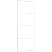vidaXL Skjutdörr ESG-glas och aluminium 76x205 cm vit