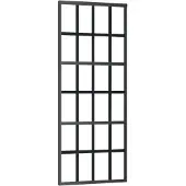 vidaXL Skjutdörr ESG-glas och aluminium 76x205 cm svart