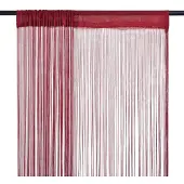 vidaXL Trådgardiner 2 st 140x250 cm vinröd
