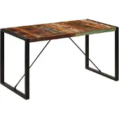 vidaXL Matbord 140x70x75 cm massivt återvunnet trä