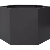 vidaXL Odlingslåda svart sexkantig 69x60x45 cm stål