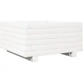 vidaXL Odlingslåda vit 50x50x26,5 cm massiv furu