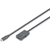Digitus USB-C Kabel USB 3.2 Gen1, USB 3.2 Gen1, USB 3.0 USB-C, USB-C uttag , USB-C-kontakt 5.00 m Svart Aktiv med signalförstärkning, Tillämplig kontakt på