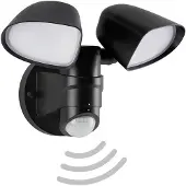 Telefunken Utomhus vägglampa med rörelsesensor Bilbao, Svart, Syntetmaterial, Modern