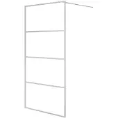 vidaXL Duschvägg silver 100x195 cm klart ESG-glas