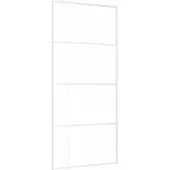 vidaXL Skjutdörr frostat ESG-glas och aluminium 90x205 cm vit