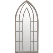 vidaXL Trädgårdsspegel sand 70x30 cm järn för utomhusbruk