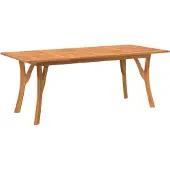 vidaXL Trädgårdsbord, 200X90X75 Cm, Massivt Akaciaträ