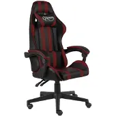 vidaXL Gamingstol svart och vinröd konstläder