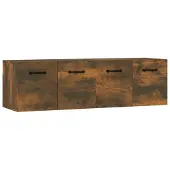 vidaXL Väggskåp 2 st rökfärgad ek 80x35x36,5 cm konstruerat trä