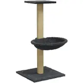 vidaXL Klösträd med klöspelare sisal mörkgrå 74 cm