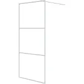 vidaXL Duschvägg vit 90x195 cm klart ESG-glas