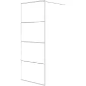 vidaXL Duschvägg vit 80x195 cm klart ESG-glas