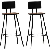 vidaXL Set om 2 Barstolar, Pubstol, Bistrostol, Möbel för Matrum Kök Vardagsrum Hem Inomhus, 245390