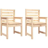 vidaXL Trädgårdsstolar 2 st 60x48x91 cm massiv furu