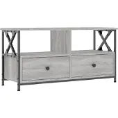 vidaXL Tv-bänk grå sonoma 90x33x45 cm konstruerat trä & järn