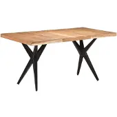 vidaXL Matbord 160x80x76 cm i solid akaciet