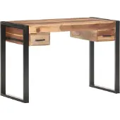 vidaXL Skrivbord 110x50x76 cm massivt trä