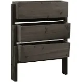 vidaXL Infällbar odlingslåda grå 60x14x75 cm massivt granträ