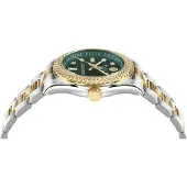 Philipp Plein Watches Analog klocka 'QUEEN' guld / smaragd / silver / transparent