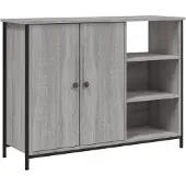 vidaXL Skänk grå sonoma 100x33x75 cm konstruerat trä