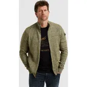 PME Legend Tröja 'Cardigan with zipper closure' grön