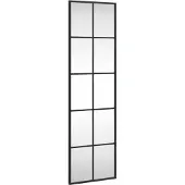 vidaXL Väggspegel svart 30x100 cm rektangulär järn