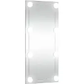 vidaXL Väggspegel med LED-belysning 50x100 cm glas rektangulär