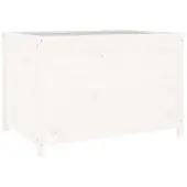 vidaXL Odlingslåda på ben 119,5x82,5x78 cm vit massiv furu