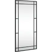 vidaXL Väggspegel svart 40x80 cm rektangulär järn
