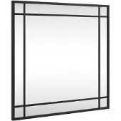 vidaXL Väggspegel svart 50x50 cm fyrkantig järn