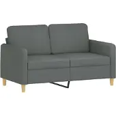 vidaXL Soffa 2-sits mörkgrå 120 cm tyg