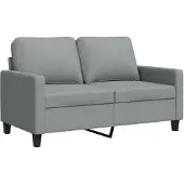 vidaXL 2-sitssoffa ljusgrå 120 cm tyg