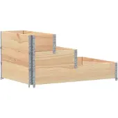vidaXL Pallkrage 3 nivåer 120x80 cm massiv furu