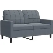 vidaXL 2-sitssoffa mörkgrå 120 cm sammet
