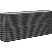 vidaXL Förhöjd Planteringslåda, Pulverlackerat Stål 152X40X68 Cm